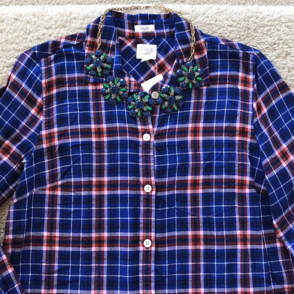 J. Crew Boy Fit Flannel Shirt - Picture 3 of 5